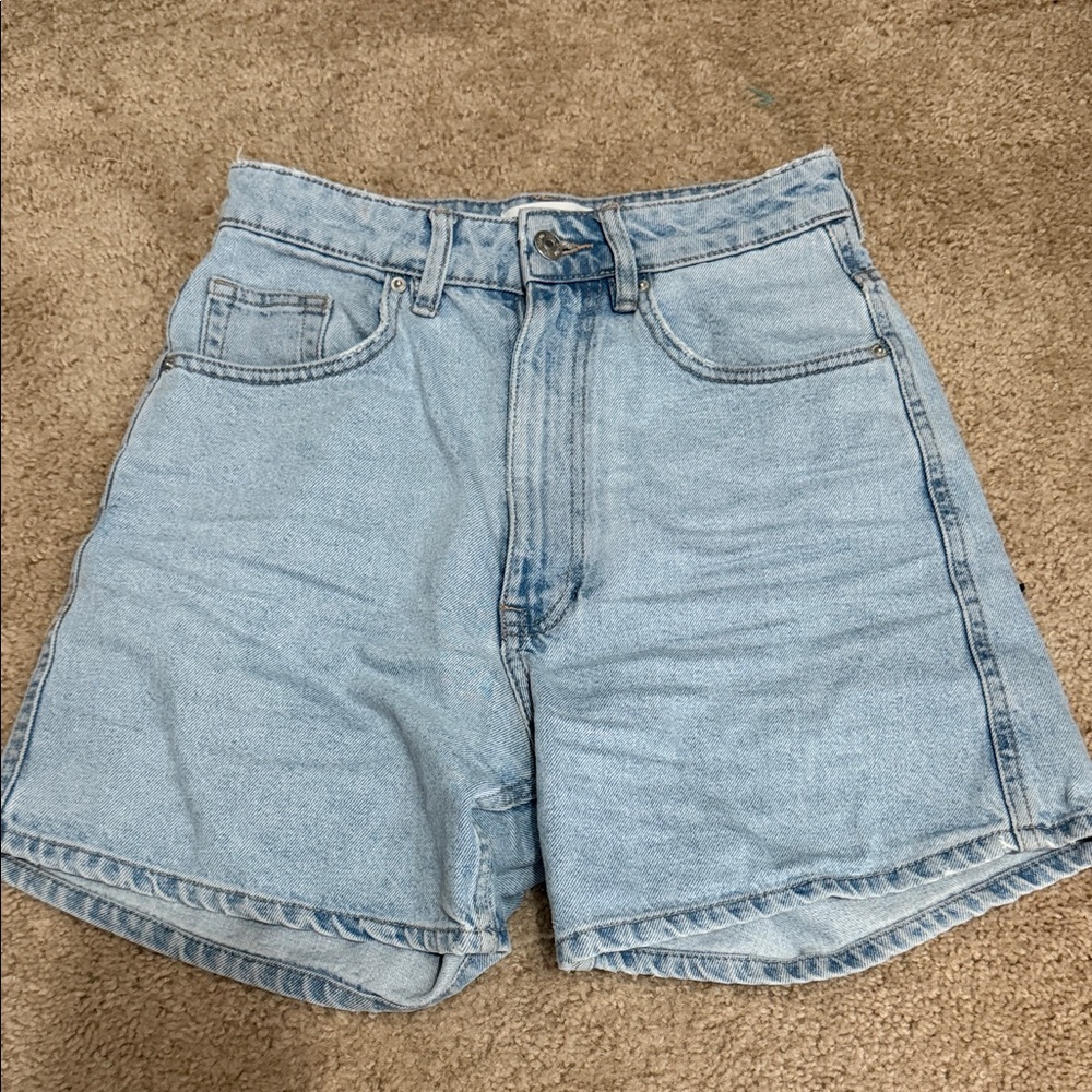 High Rise Denim Womens Shorts